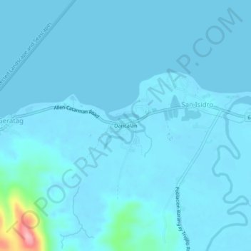 Topografische Karte Dancalan, Höhe, Relief