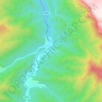 Topografische Karte Tifouina, Höhe, Relief