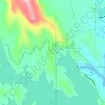 Topografische Karte Murshet, Höhe, Relief
