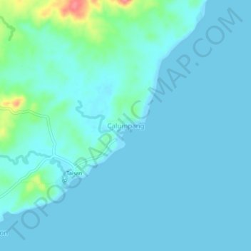 Topografische Karte Calumpang, Höhe, Relief
