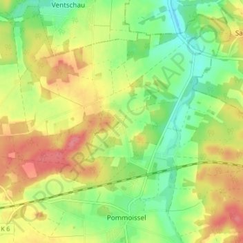 Topografische Karte Neestahl, Höhe, Relief