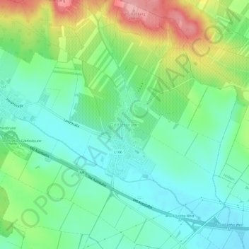 Topografische Karte Göttlesbrunn, Höhe, Relief