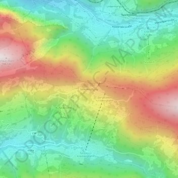 Topografische Karte Innerkristberg, Höhe, Relief