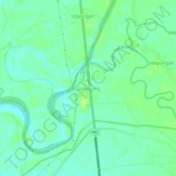 Topografische Karte Lumayong, Höhe, Relief