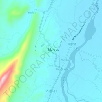Topografische Karte Lydia, Höhe, Relief