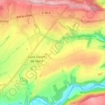 Topografische Karte Lieu-dit Le Bosq, Höhe, Relief