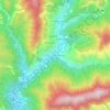 Topografische Karte Prati di Mezzanego, Höhe, Relief