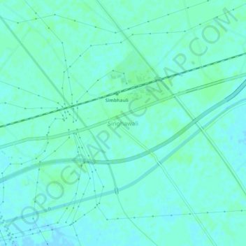 Topografische Karte Singhawali, Höhe, Relief