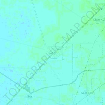 Topografische Karte Ayalki, Höhe, Relief
