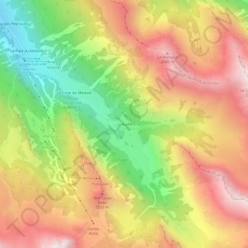Topografische Karte La Riaille, Höhe, Relief