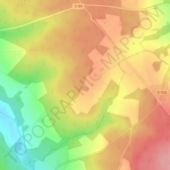 Topografische Karte La Tremblasse, Höhe, Relief