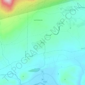 Topografische Karte Piscis, Höhe, Relief