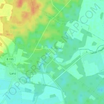 Topografische Karte Gadow, Höhe, Relief