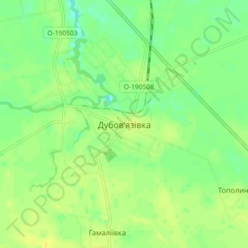 Topografische Karte Дубовязовка, Höhe, Relief