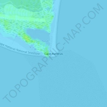 Topografische Karte Cape Hatteras, Höhe, Relief