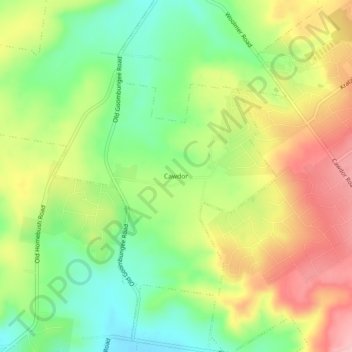 Topografische Karte Cawdor, Höhe, Relief