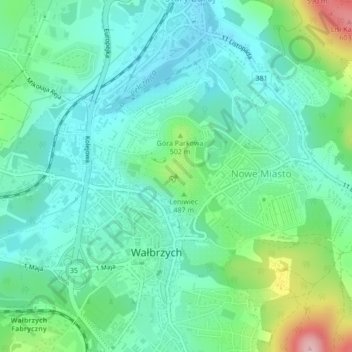 Topografische Karte Schillerhöhe, Höhe, Relief