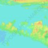 Topografische Karte Barrie Island, Höhe, Relief