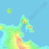 Topografische Karte Rabaul, Höhe, Relief