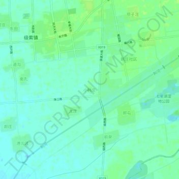 Topografische Karte 小韩庄, Höhe, Relief