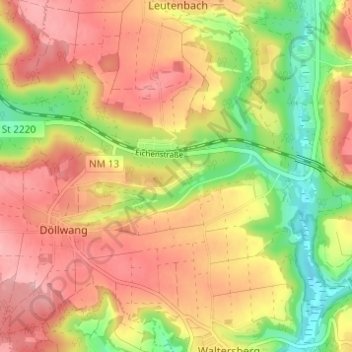 Topografische Karte Hacklsberg, Höhe, Relief
