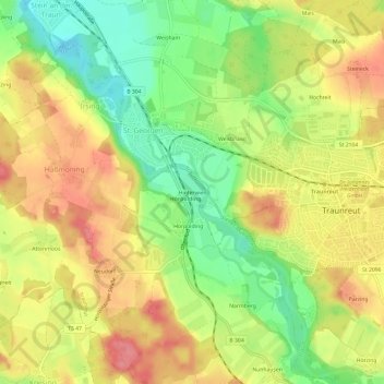Topografische Karte Hinterwies, Höhe, Relief