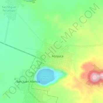 Topografische Karte Aljojuca, Höhe, Relief