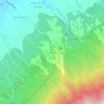 Topografische Karte Luquin, Höhe, Relief