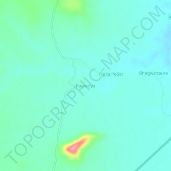 Topografische Karte Raipuriya, Höhe, Relief