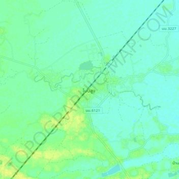 Topografische Karte Non Sung, Höhe, Relief