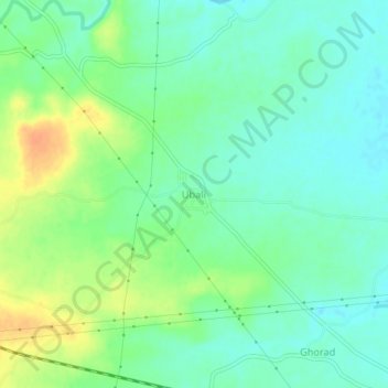 Topografische Karte Ubali, Höhe, Relief
