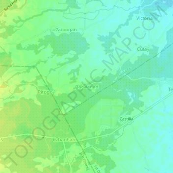 Topografische Karte Baculanad, Höhe, Relief