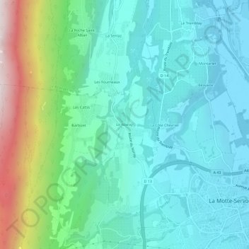 Topografische Karte Le Noiray, Höhe, Relief