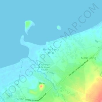 Topografische Karte Bonot-Santa Rosa, Höhe, Relief