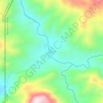 Topografische Karte Sio-an, Höhe, Relief