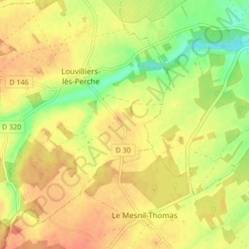 Topografische Karte Lieu Dit la Foret, Höhe, Relief