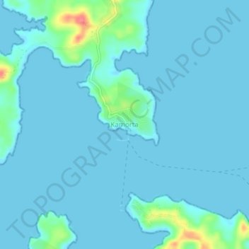 Topografische Karte Kamorta, Höhe, Relief