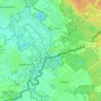 Topografische Karte Etzenberg, Höhe, Relief