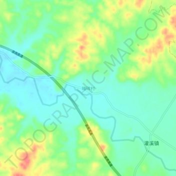Topografische Karte 睹碑村, Höhe, Relief