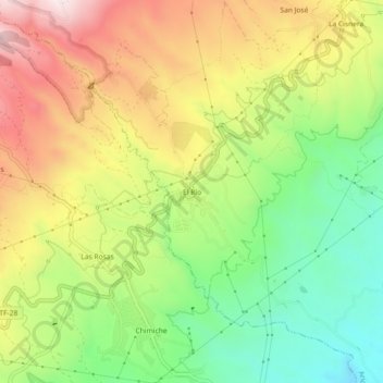 Topografische Karte El Río, Höhe, Relief