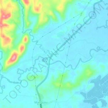 Topografische Karte Vitali, Höhe, Relief
