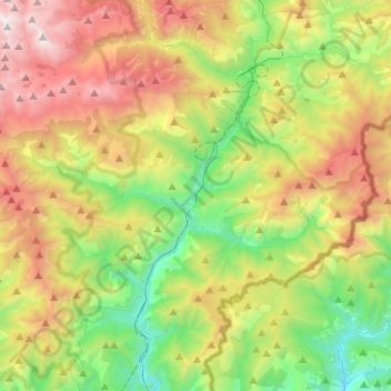 Topografische Karte Saorge, Höhe, Relief