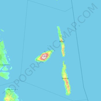 Topografische Karte Penama, Höhe, Relief