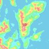 Topografische Karte Burnaby Island, Höhe, Relief