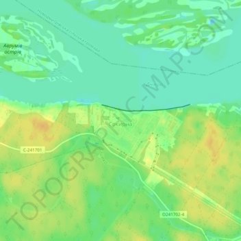 Topografische Karte Сокирна, Höhe, Relief