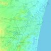 Topografische Karte Chennai metropolitan area, Höhe, Relief