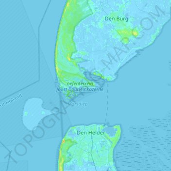 Topografische Karte Den Hoorn, Höhe, Relief