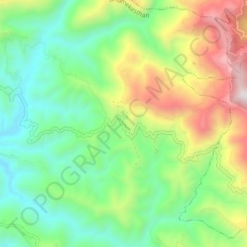 Topografische Karte Dharapani, Höhe, Relief