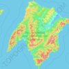 Topografische Karte Bolshoy Shantar Island, Höhe, Relief