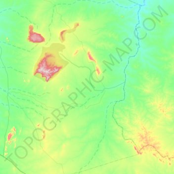Topografische Karte Patamuté, Höhe, Relief